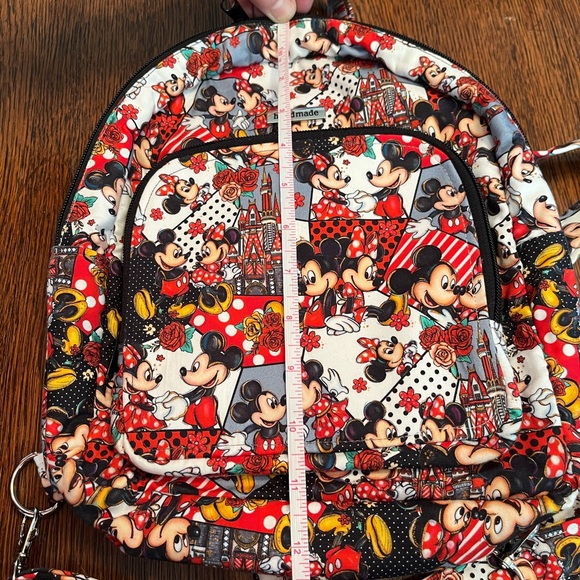 NWOT HANDMADE Mickey and Minnie Mouse Backpack - Red, Black and White ❤️🖤🤍 - Picture 13 of 15